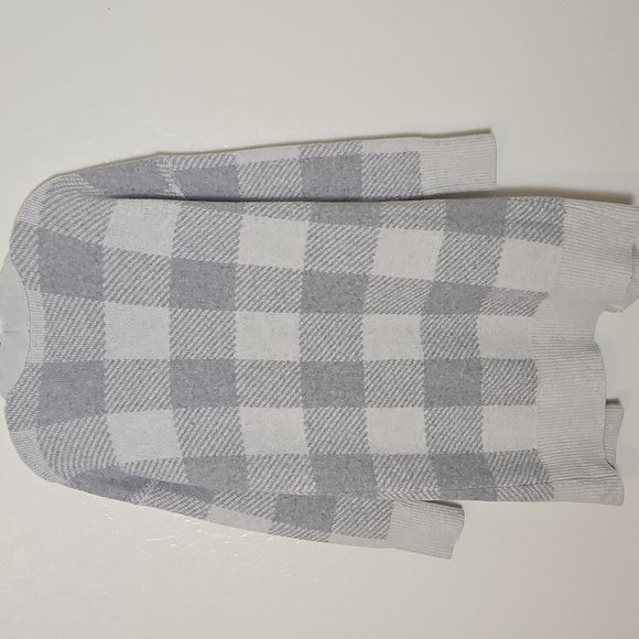 ✨ William Rast Gray Plaid Open Front Cardigan Sweater M – Cozy Longline Layer - Picture 6 of 6